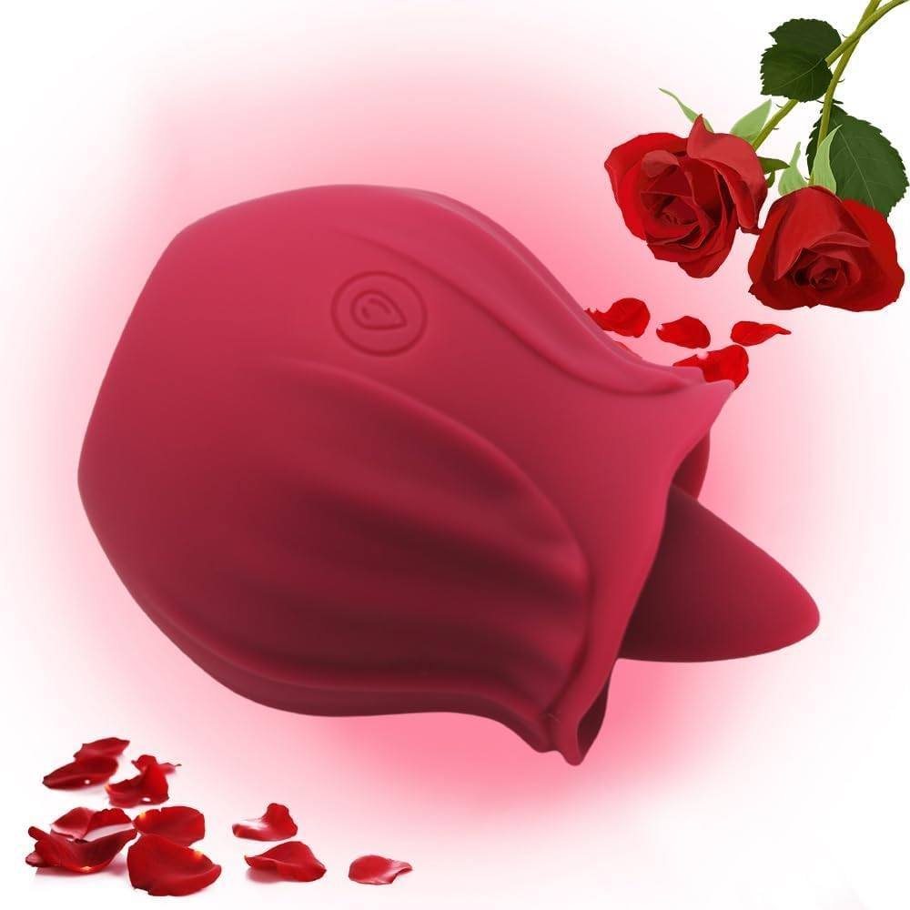 Rose Toy for Women Upgraded Adult Toys with 10 Licking Vibrator Thrusting Dild o G Spot Vibrators Clitoral Nipple Stimulator for Couples Pleasur
