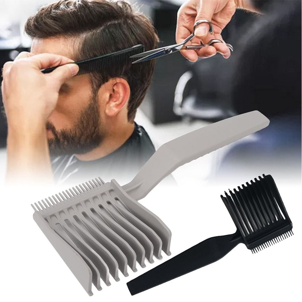 Hairdresser Tools Men Styling Tool Barber Fade Combs Clipper Ergonomic Hair Cutting Comb Gradienter Design Plastic Flat Top Comb Salon