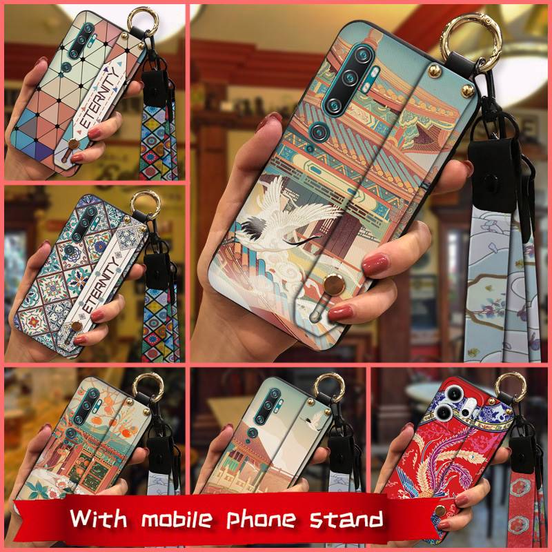 Dirt-resistant Shockproof Phone Case For OPPO Reno14F 5G Chinese style Silicone Ring Back Cover Soft case Lanyard