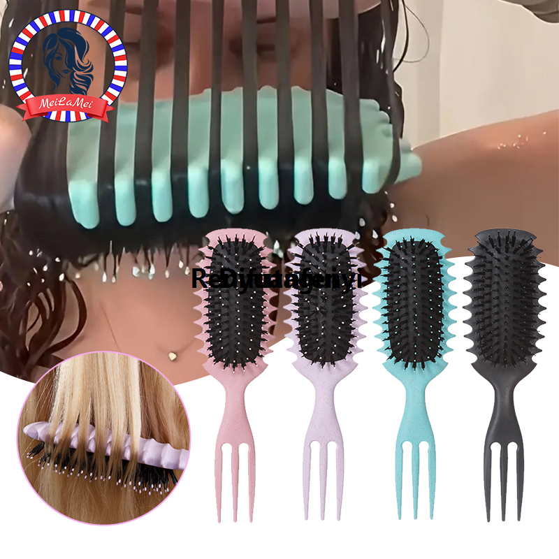 Difutagui 1PC Candy bursh Curly Hair Styling Brush: Defined Curls on Wet Hair- Luxury Nylon Bristles Detangling Volumizing Comb for All Hair Type