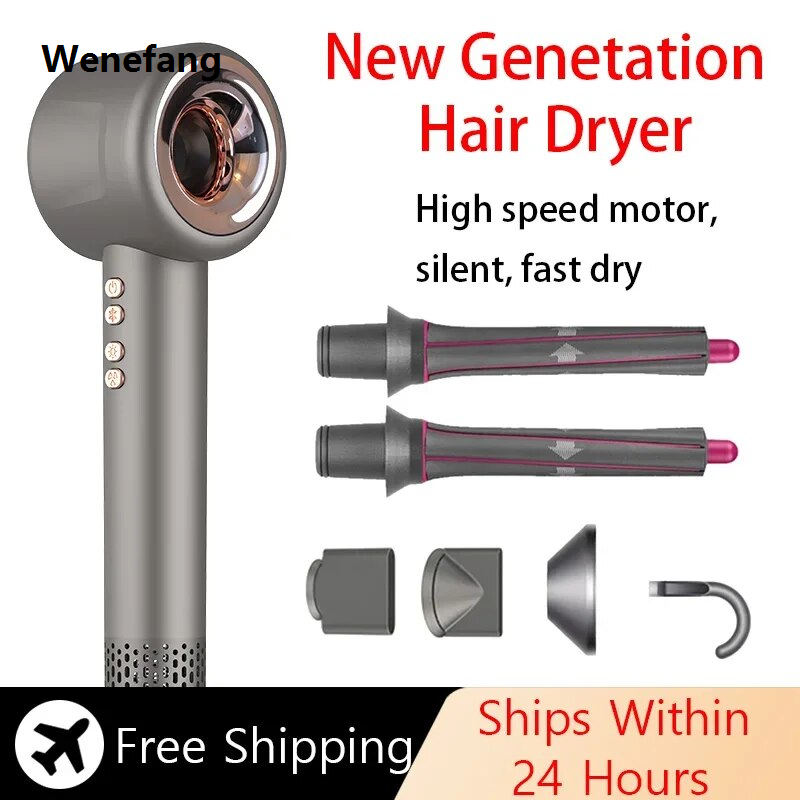 Wenefang Professional Leafless Hair Dryer 110V/240V Negative Ionic Sales promotion Hair Dryer Hot/ Cold Blow Dryer Hairdryer Home Appliance