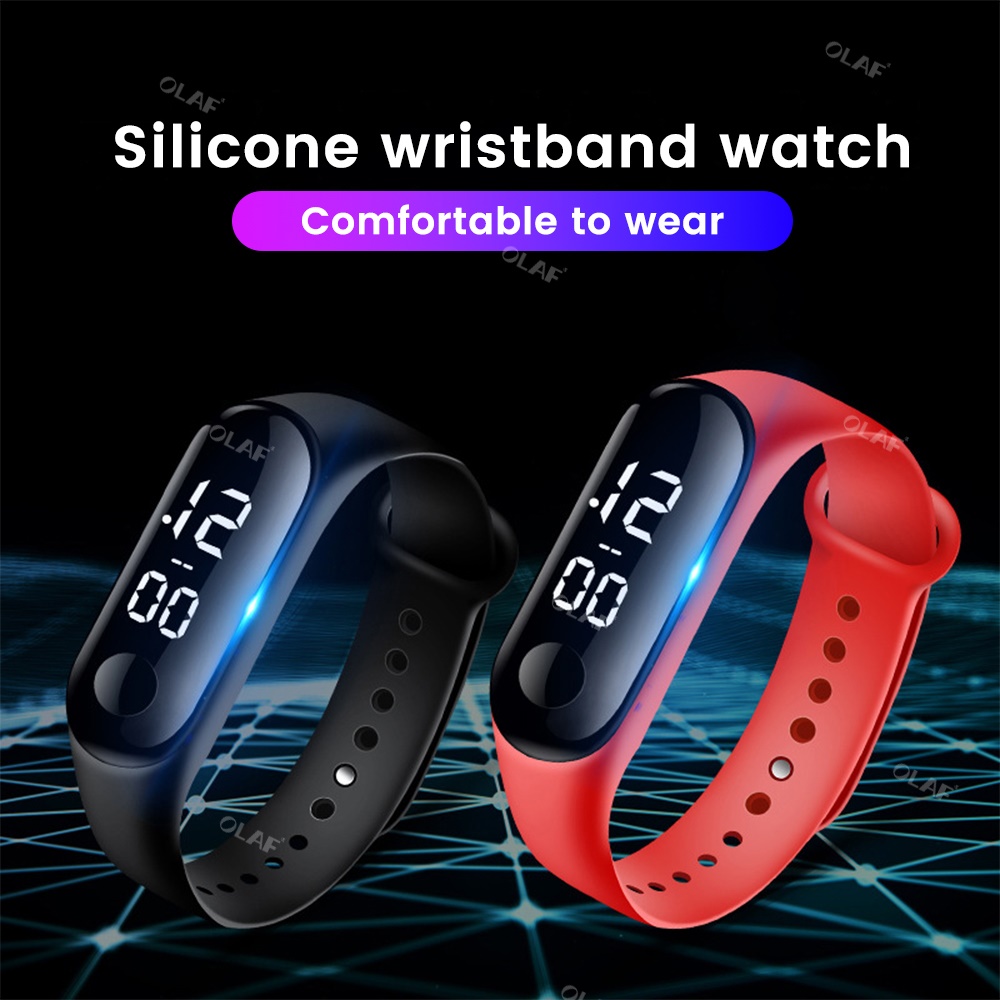 Wenefang Muti-color Children's Smart Watch LED Digital Wrist Watch for Boy Fashion Girl Waterproof Touch Kids Watch Baby Student Sport Bracelet