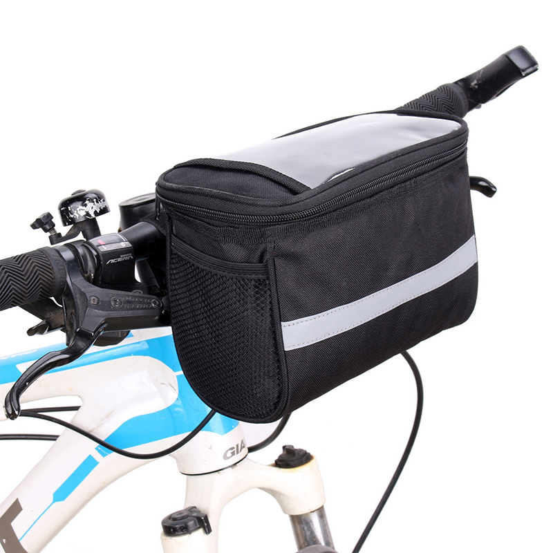 Cycling Bike Bicycle Insulated Front Bag MTB Bike Handlebar Bag Basket Pannier Cooler Bag With Reflective Strip CF8