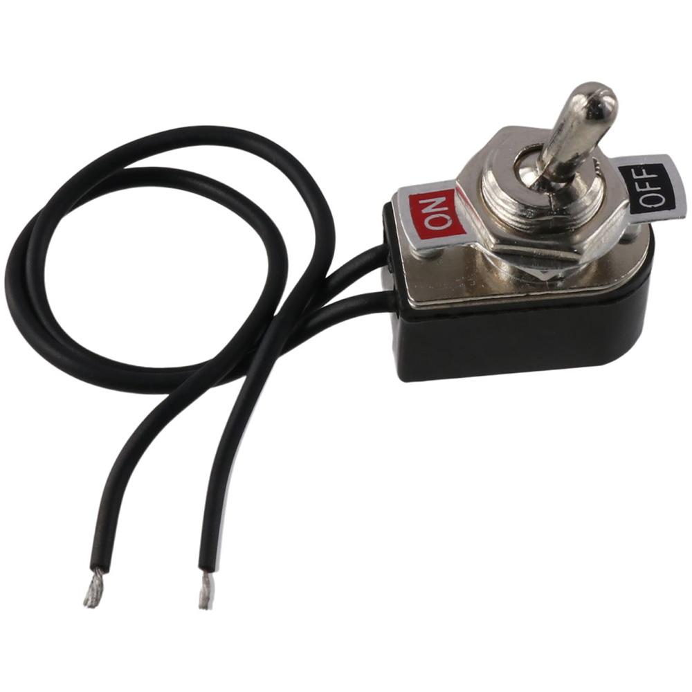 Durable Mini Toggle Switch ON/Off Latching 2 Pin Toggle Rocker Switch Heavy Duty with 5''Leads Electric bicycles