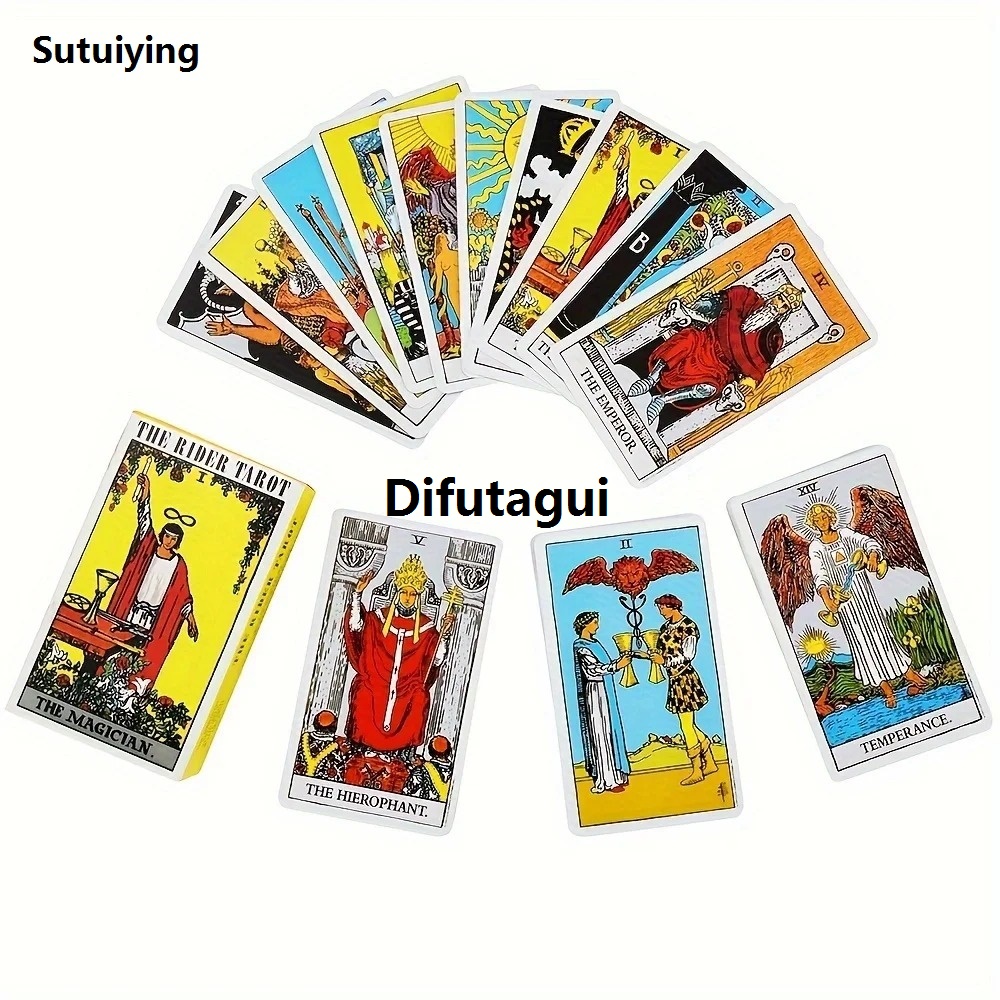 Difutagui The Rider Tarot Deck Cards, 78pcs Oracle Deck For Luxury Hot Selling Beginners, Classic Tarots With PDF-guidebook