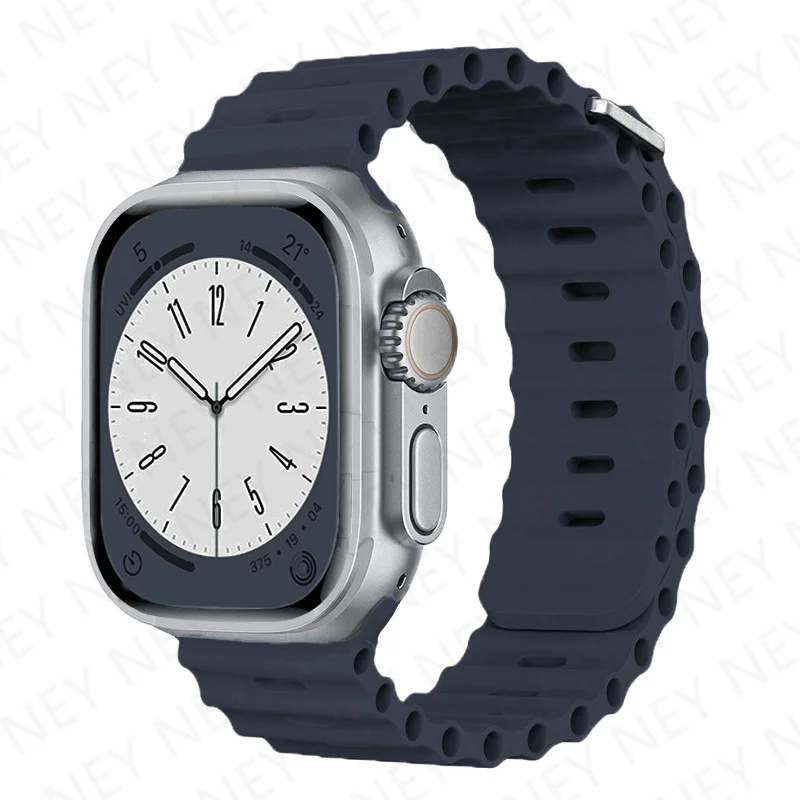 Silicone Strap For Watch Band Ultra 2 49mm 44mm 45mm 40mm 41mm 38/42mm sport bracelet correa iwatch series 9 8 7 6 5 4 SE