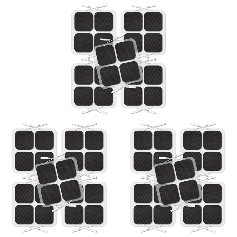 ZOROOM TENS Unit Replacement Pads, TENS Unit Pads 2x2inch 60 Pcs Reusable Self-Adhesive Electrodes Pads