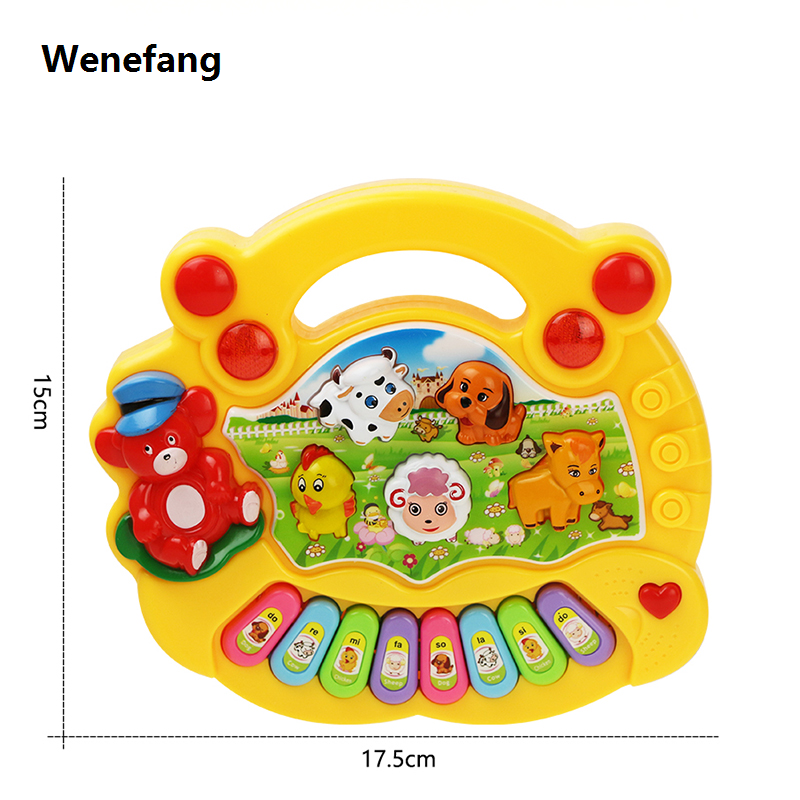 Wenefang Baby Musical Toy with Animal Sound Kids Piano Keyboard Electric Flashing Music Instrument Early Educational Toys for Children
