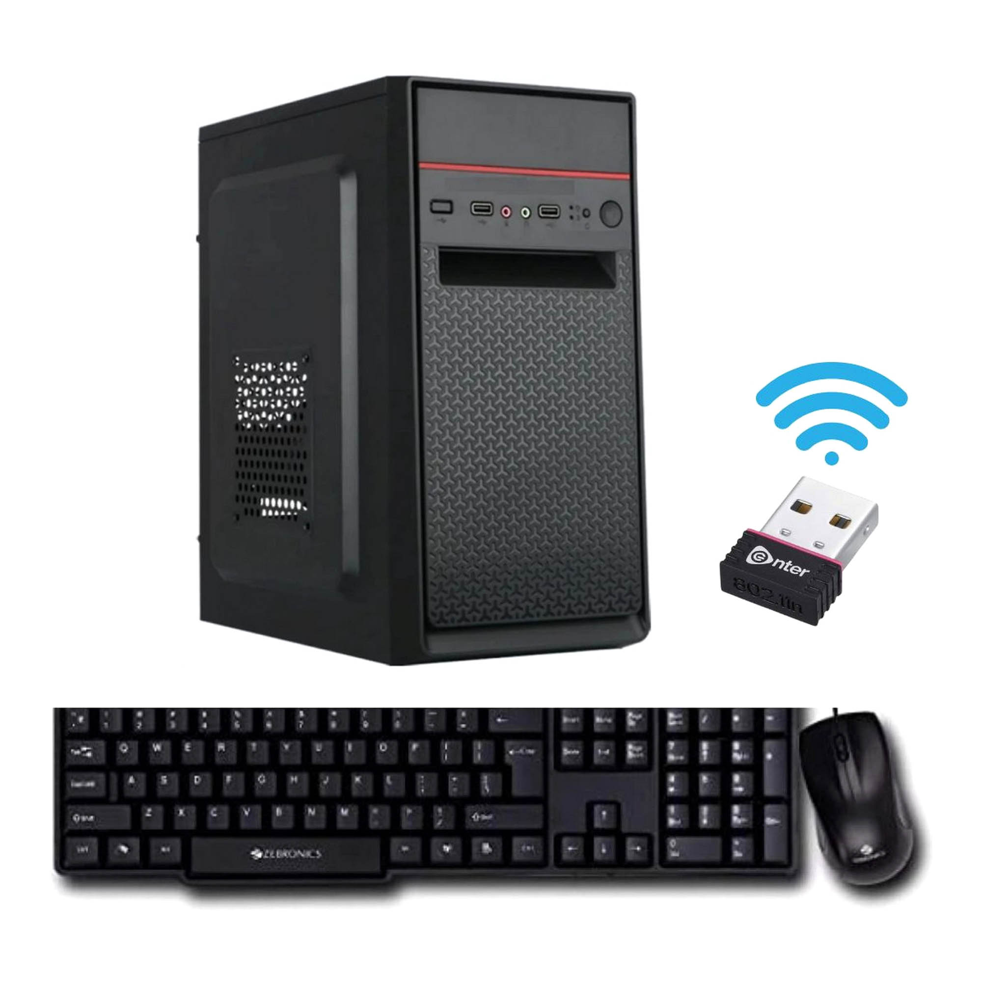 Computer Set with Core 2 Duo, 4GB DDR3 RAM, 128GB SSD, without Monitor