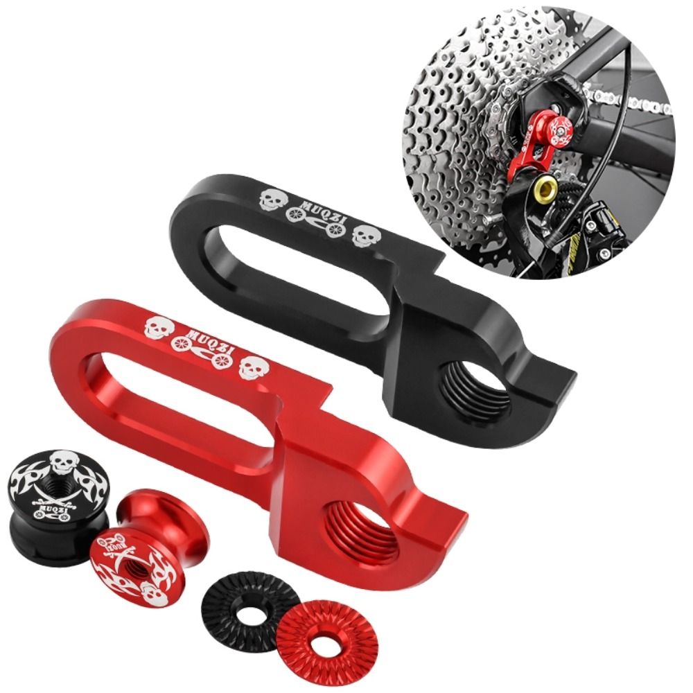 Bike Tail Hook Universal Bike Rear Derailleur Hanger Extender Adjustable Anodizing MTB Road Bicycle Frame Hanger Lightweight Stable Rear Derailleur Transmission Tail Hook Mountain Road
