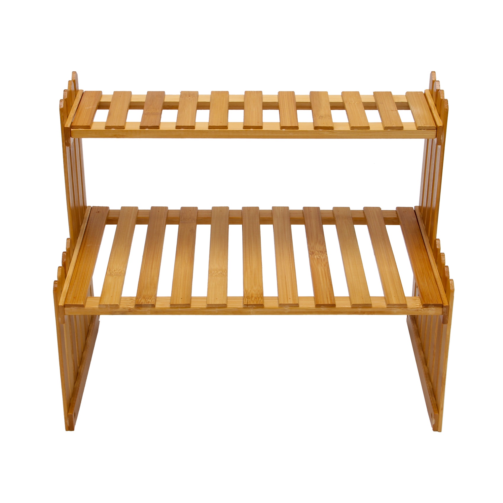 NAMUNY 2 Layers Bamboo Storage Rack Kitchen Spice Jar Bottle Seasoning Rack Decoration Organizer Shelf Home Desktop Racks