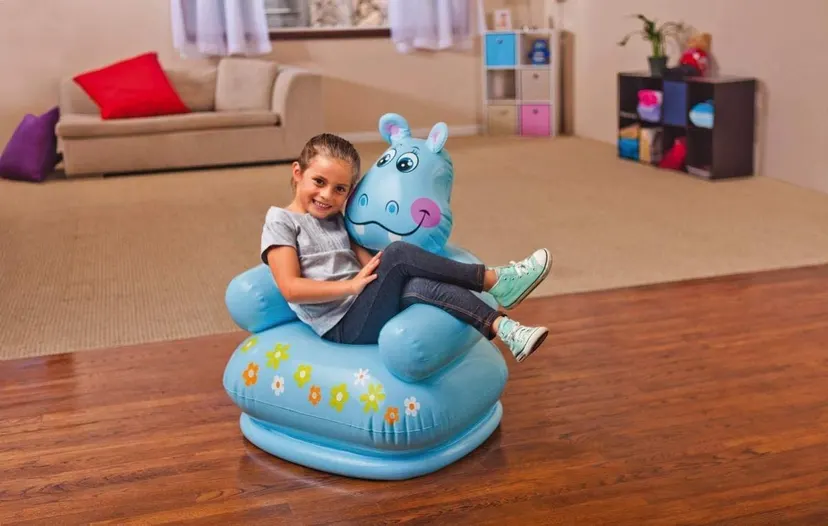 Intex Hippo Animal Chair Assortment Inflatable Sofa/Chair (Blue)