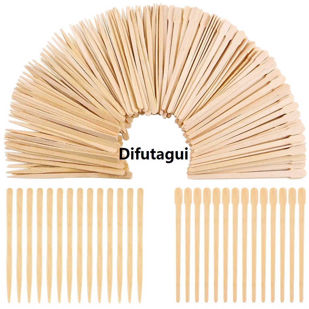 Difutagui 100Pcs Wax Sticks Wood Disposable Hair Removal Applicator Body Face 2025 New Depilation Spatula Smooth Tongue Depressor Woman Beauty Tool