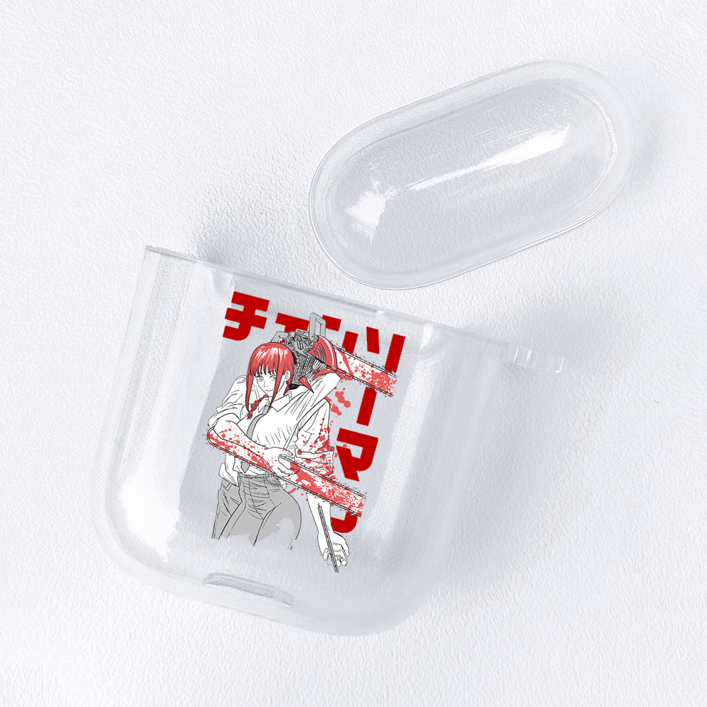 Chainsaw Man Earphone Case for Apple Airpods 1 2 3 Pro Transparent Pochita Denji Makima Power Anime AirPods Case SMGSLIB Mother