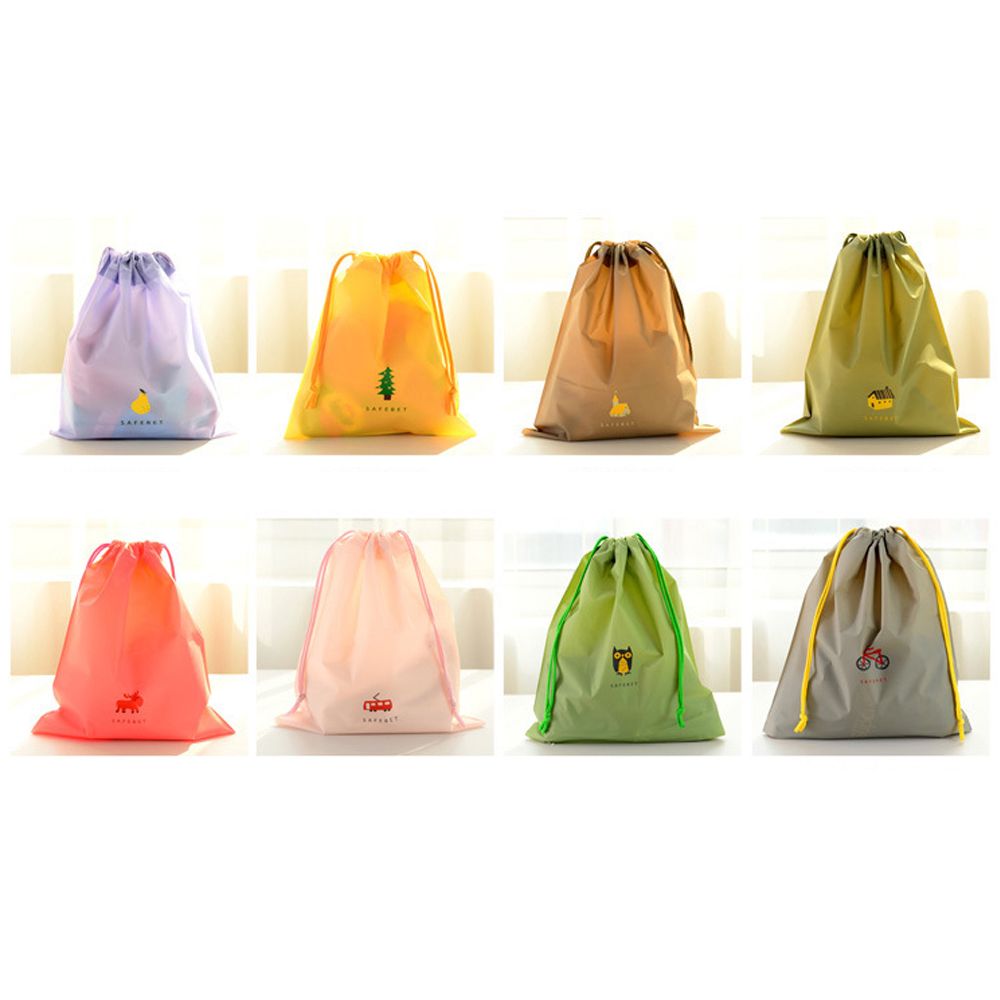 Gym Use PE Plastic Organizer Cartoon Travel Home Waterproof Drawstring Bag Storage Bag Bright Color