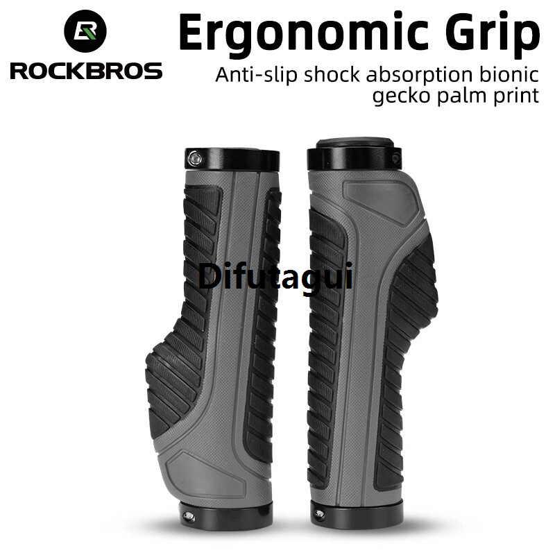 Difutagui ROCKBROS Bicycle Grips MTB Handlebar Grips Non-Slip Mountain Bargain price Bike Handle Leather Comfortable Soft Double
