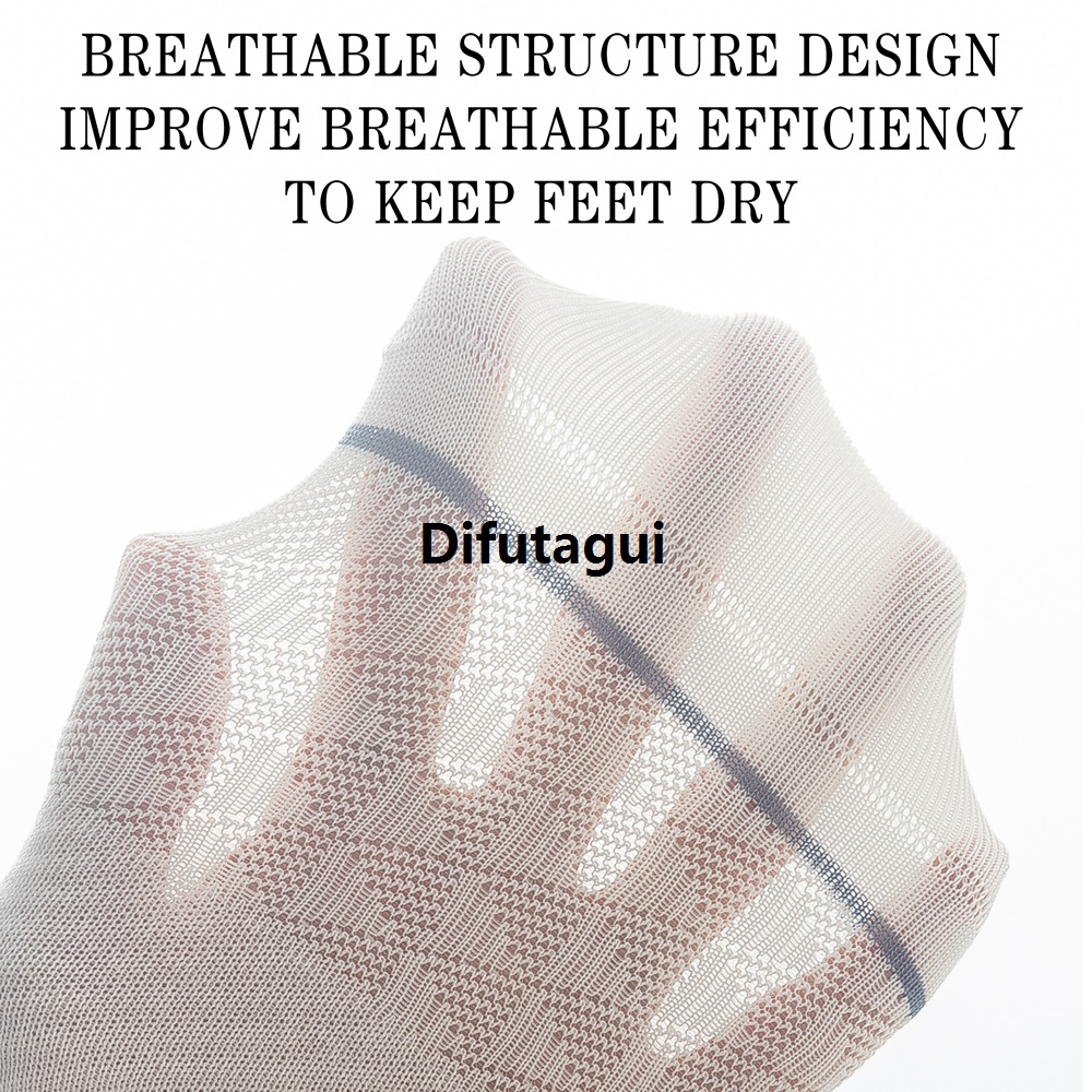 Difutagui 2025 New Design socks casual sport breathable men's color random Special 5 pairs of cotton deodorant ankle socks for summer, mesh