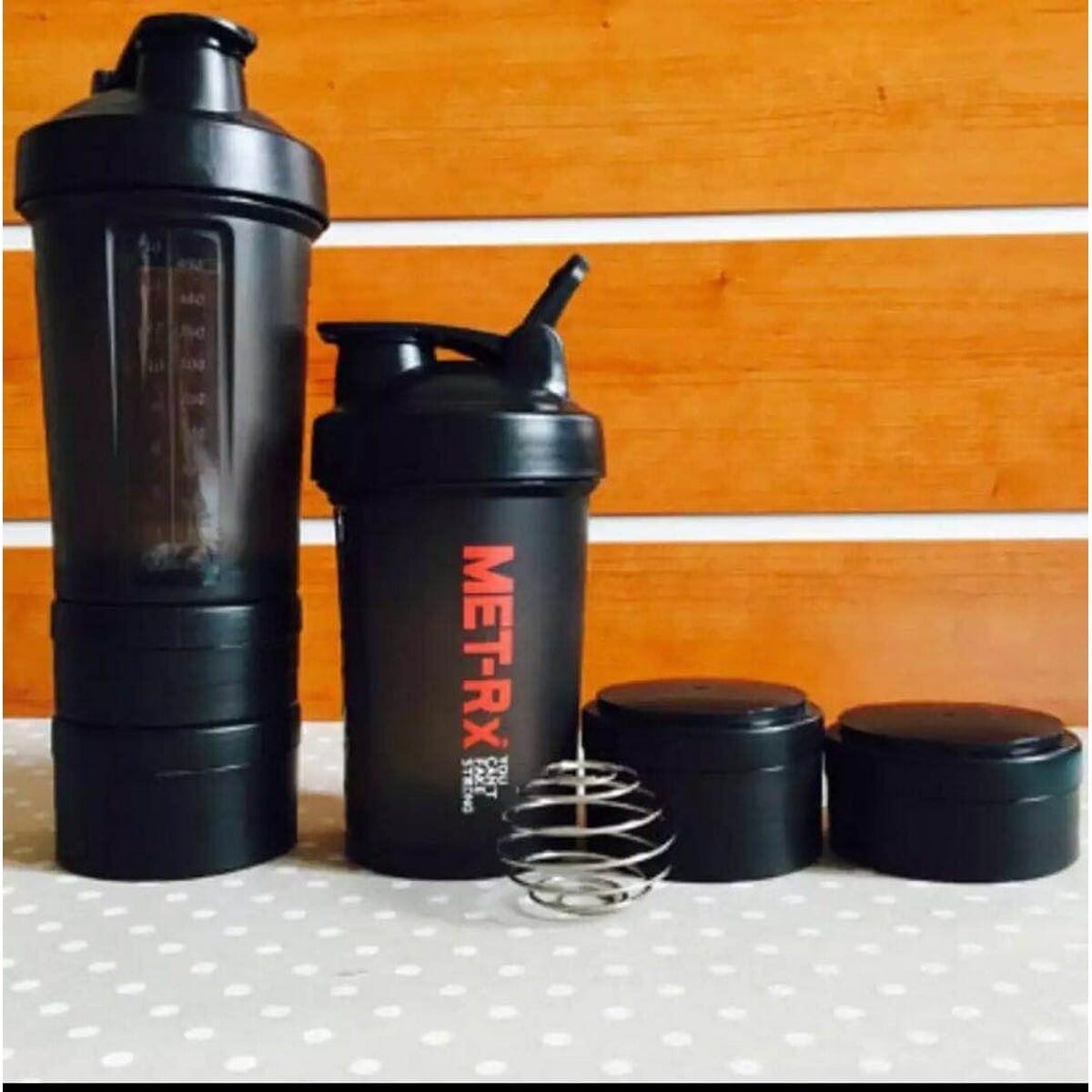 Protein Shaker Bottle With Spider Spring 3 In 1 Gym Bottle