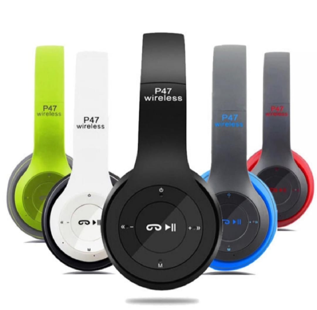 P47 Wireless Bluetooth Foldable Headphones P47 (FM/Wireless/TF Card Model)