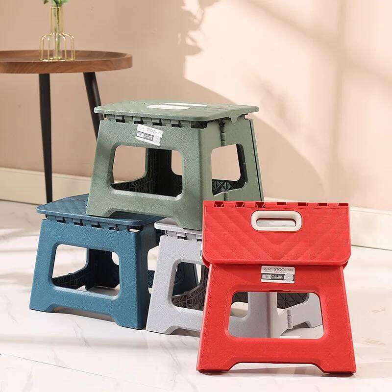 1pcs Folding Step Stool Multi Purpose Handheld Thickened Footstool Non-Slip Plastic Small Benches Kitchen