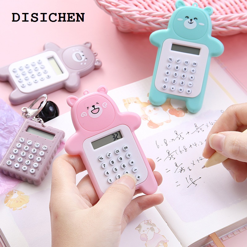 DISICHEN Fifty percent discount Mini Cartoon Calculator with 8 Digit Display Portable Handheld Calculator Creative Gifts for Boys Girls калькулятор настольный