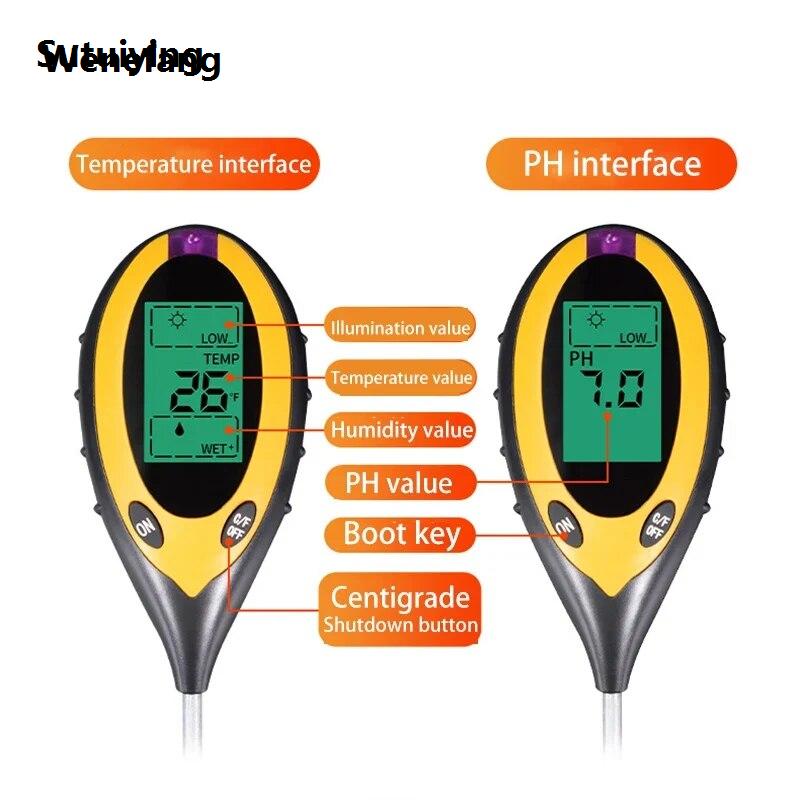 Wenefang Sutuiying Soil PH and Humidity Tester Nutrient Water Tester High Precision Sales promotion Bargain price Household Gardening Flower Grass Fertility Meter 1PC