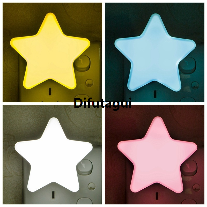 Difutagui Night Light Baby Cloud Light Child Bedside Bedroom Child Night Dark High Quality Mini Control Induction VA [VAVOOM] Star Moon LED EU/US Sleep
