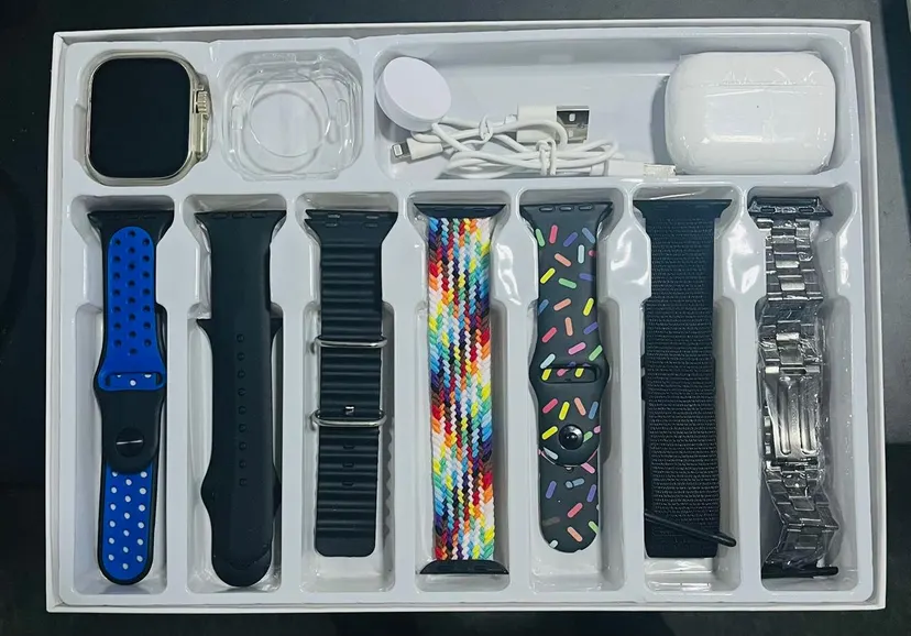 Bizzy HiWatch 49MM i20 Ultra Max Smart Watch + Airpods Pro Ultimate Tech Bundle for Seamless Connectivity and Superior Sound Experience, Smartwatch
