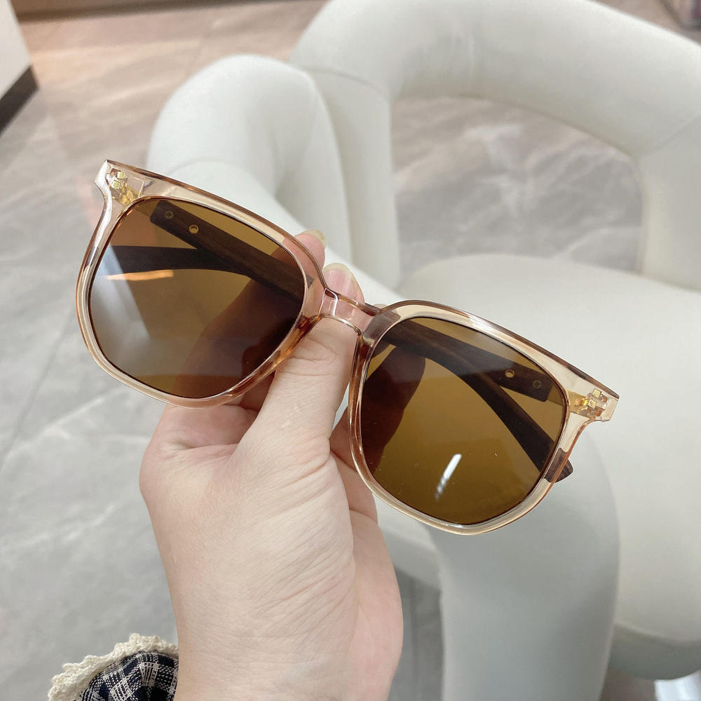 Unisex Design Vintage Sunglasses Stylish Trendy Wood Grain Texture Retro Eyewear Polarized Lenses Uv Blocking Polarized Sunglasses for Outdoor Fashion Beachwear Accessory Driving Eyewear Travel