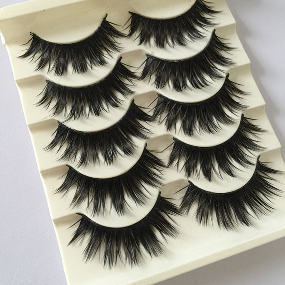 NEW Beauty 5 Pairs/set 3D Natural Cross False Eyelashes Eye lashes Makeup Tools