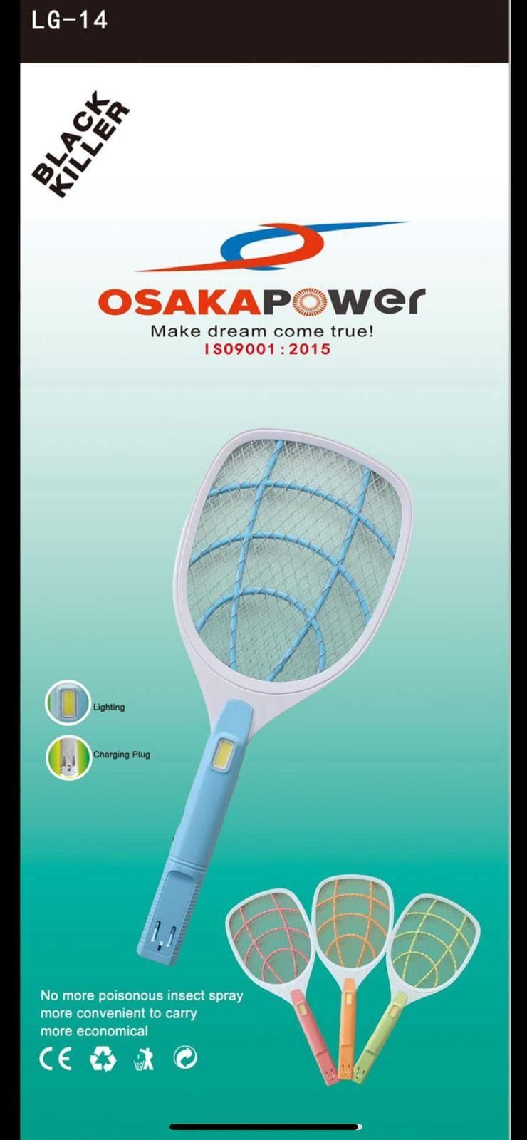 Rechargeable Mosquito Bat | Electric Insect Killer Bat | Fly Swatter with Charging | LED Light | Portable with 3 months warranty