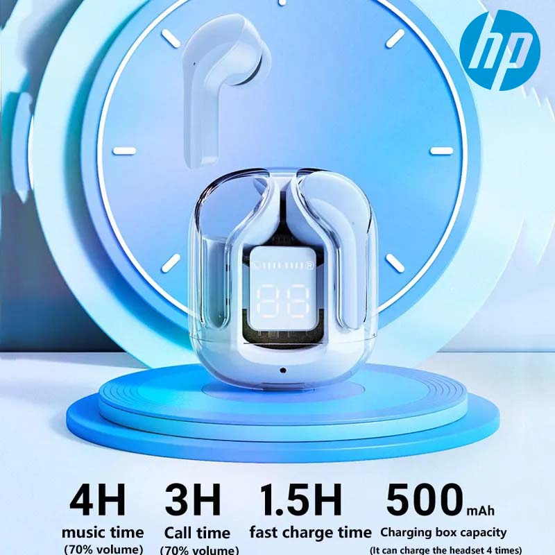 Bizzy ♥Original Product+ +COD♥HP Air31 Wireless Sports Game Low-Latency Bluetooth Headset Color Transparent Warehouse Bluetooth Headset Noise