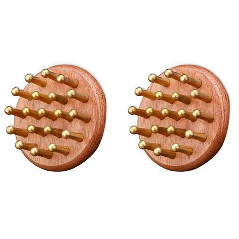 2X Meridian Massage Comb Head Gua Sha Massage Tool Wood Therapy Massage Combs Blood Circulation Scraping Massager