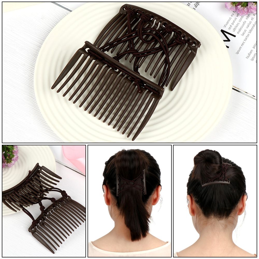 Women Changeable Black/Coffee Creative Hair Rope Comb Hair pin For Women, Girls