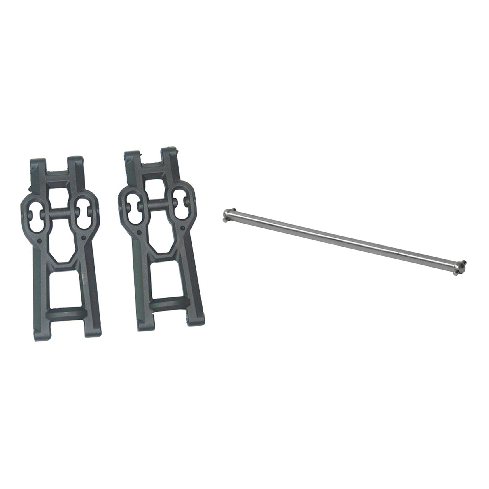 NAMUNY 2 Set RC Car Part: 1 Set Rear Swing Arm Black & 1 Pcs Metal Drive Shaft CVD