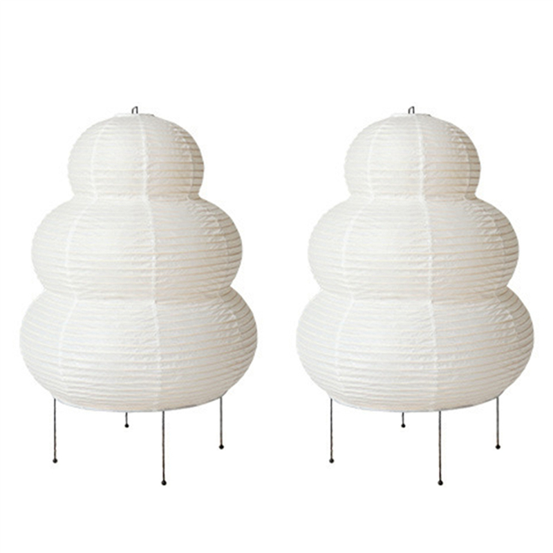 2X LED Japenese Rice Paper Decorative Table Lamp Modern Atmosphere Night Light Bedside Lamp for Restaurant Cafe EU Plug