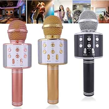 Ws-858 Wireless Bluetooth Microphone Recording Condenser Handheld Microphone Stand With Bluetooth Speaker Audio Recording