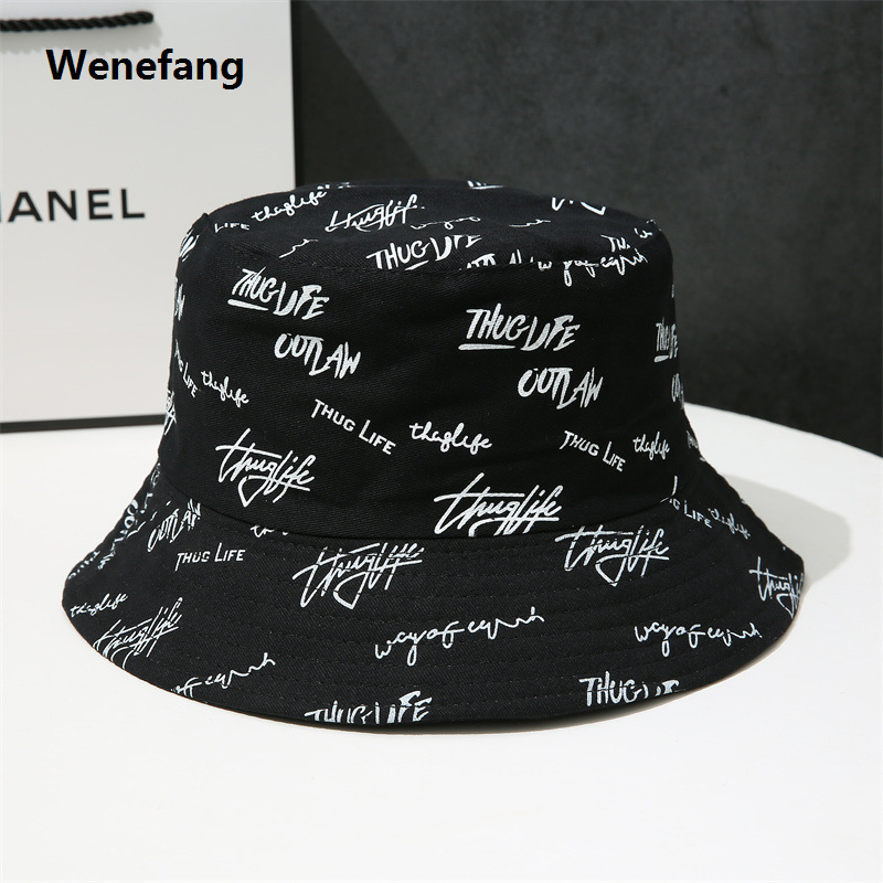 Wenefang at for women, new ersatile fisherman hat with printed eroidery, tren literature and leisure, double-sided hat for men, wearing sunshade hats all year round