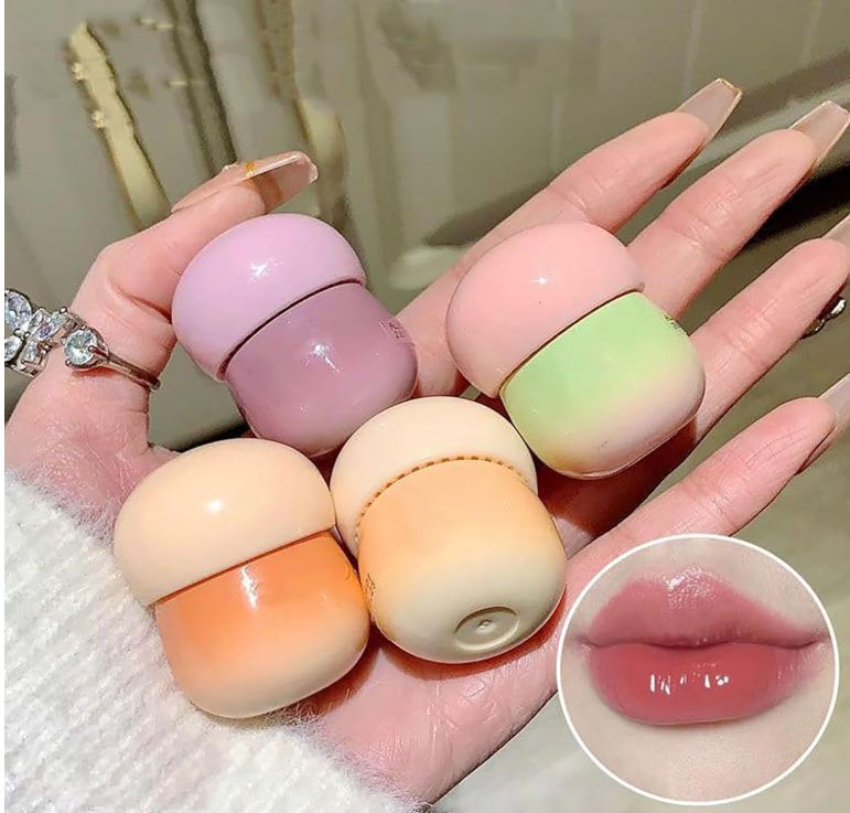 1 Piece Cute Mushroom Lip Balm & Glow Gloss - Nourishing, Non-Sticky, Pout-Perfect Color & Shine - Cutest Product Ever By 99 Store