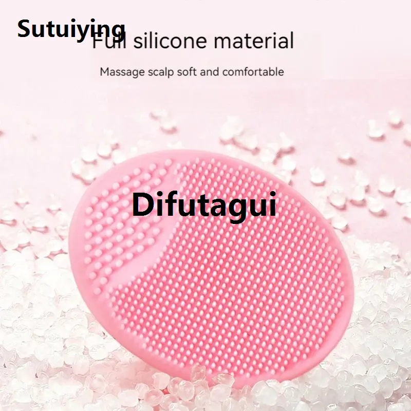 Difutagui Sutuiying Silicone Face Wash Brush Clean Pores Baby Shampoo Brush Special Hot Selling Baby Bath Brush Soft Hair Round Shampoo Comb Home Use - image 1