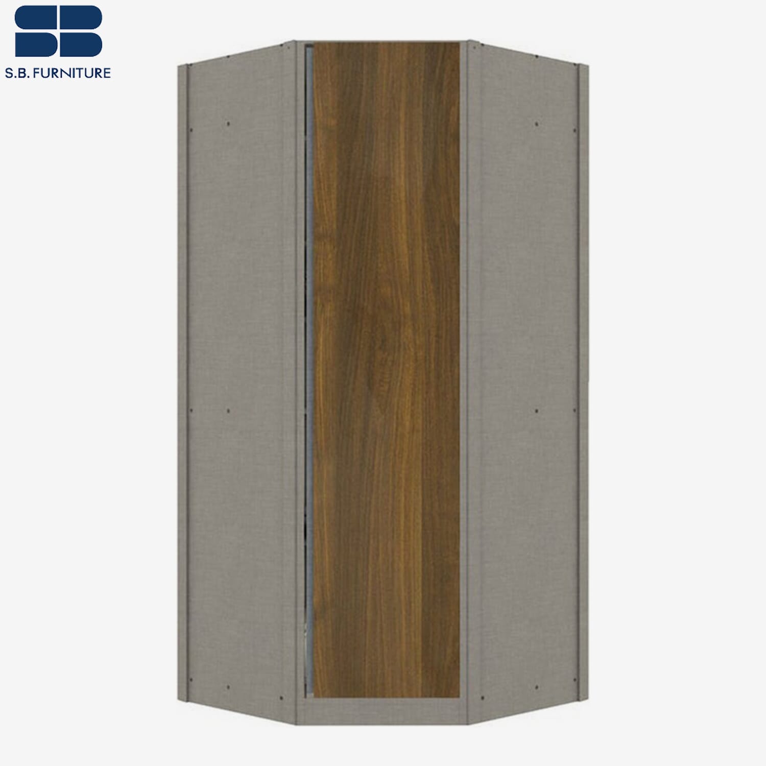 SB Furniture Blox Wardrobe WOC96-59-210/OP-A/Door DE01R - Cream Linen/Legato(96x59x210cm)