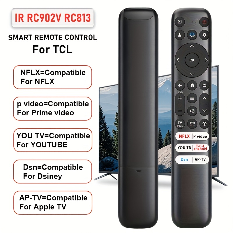NEW Replacement for TCL Google TV Remote Control, RC813 Compatible with TCL QM8/QM7/S5/S4/S3/Q7/Q6/Q5 ...(Not for Fire Roku TVs)