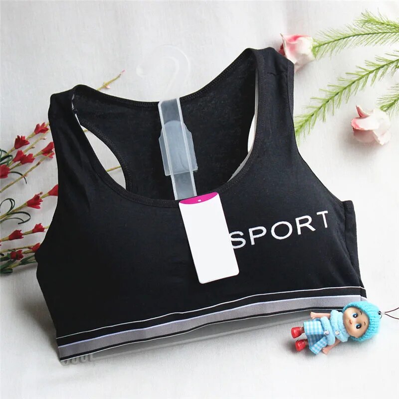 Bargain price 1PCS Teen Girls Underwear No Steel Ring Small Vest Tube Top Comfort Sports Detachable Sponge Yoga Workout Top Sports Bras