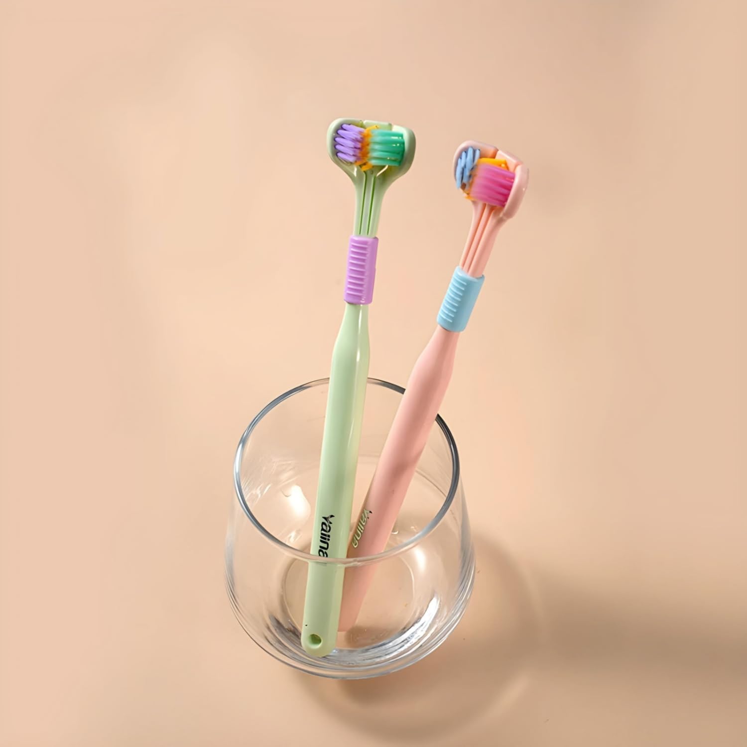 3 Side Toothbrush Wrap Around Design Ultra Fine Bristles Gentle Teeth Cleaning Trainer Toothhugger Oral Care
