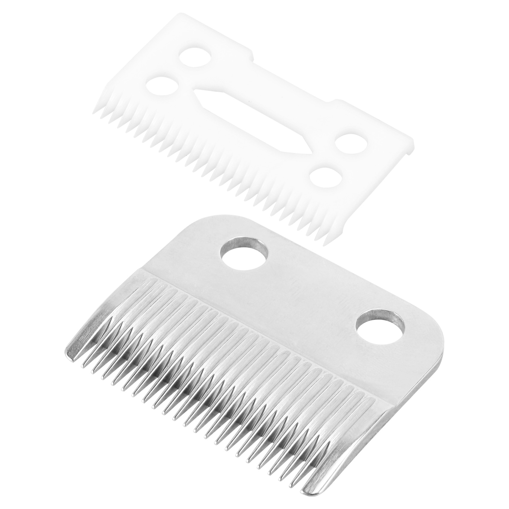 NAMUNY 2Pc Hair Beard Replace Ceramic Blade Cutter Metal Bottom for Shear Clipper