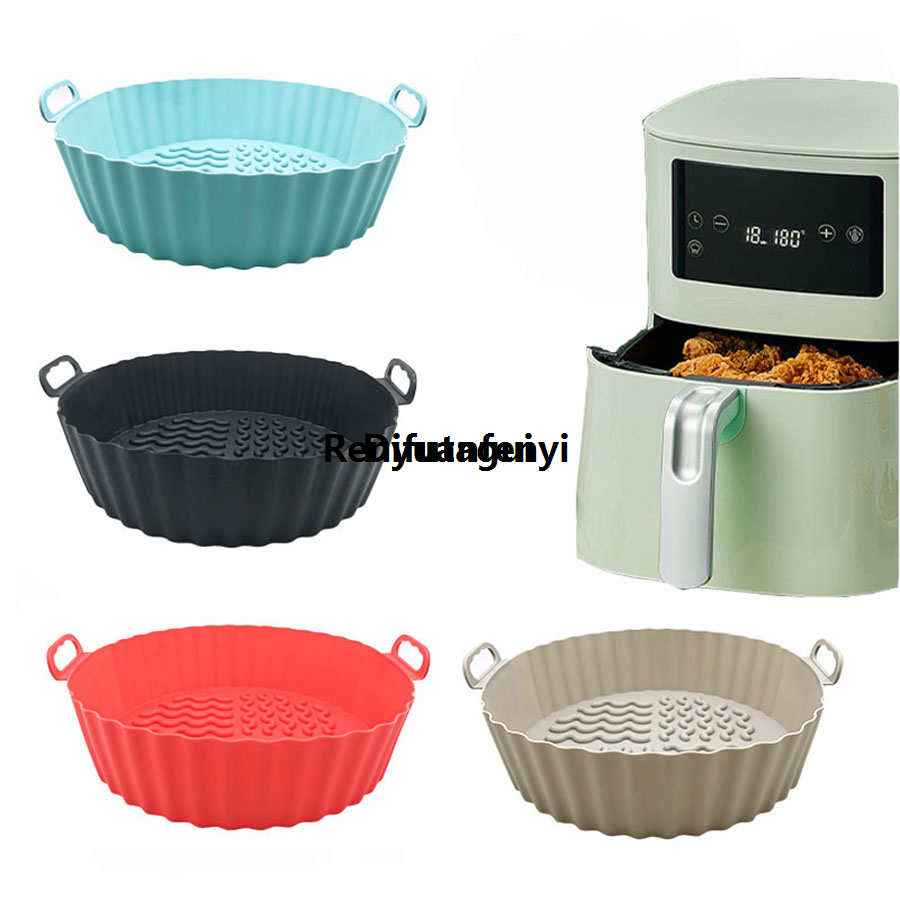 Difutagui Air Fryer Silicone Liners Air Fryer Silicone Pot Reusable Silicone Special Luxury Air Fryer Liners Food Safe Non Stick Air Fryer Basket Accesso