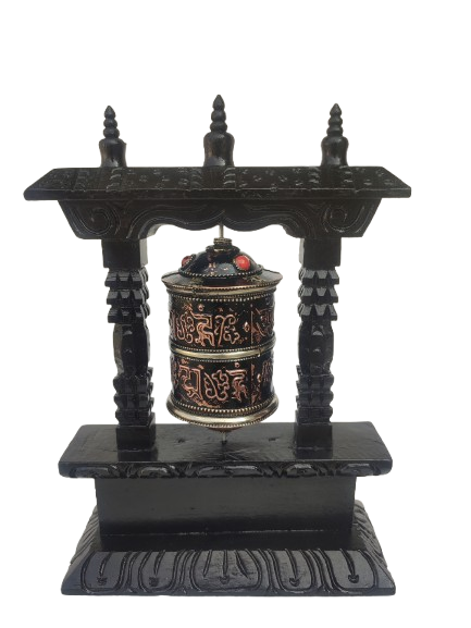 Wooden copper prayer wheel/Table decor/Office decor/ Tibetan Prayer wheel/Home decor/ Mani