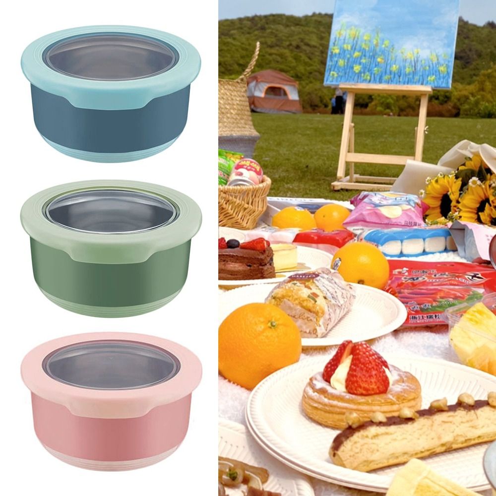 Leakproof Porridge Bowl Round Shape for Kids Food Containers Bento Box Lunch Box
