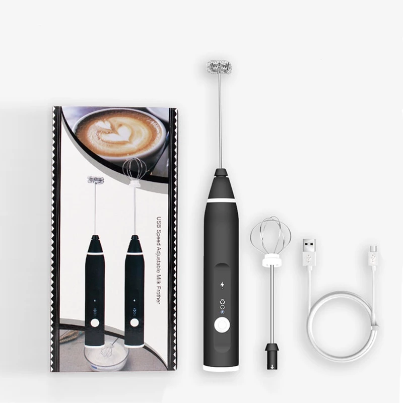 MRR Smart Choice Premium Milk Frother | USB Rechargeable Electric Milk Frother Handheld | 3 Speed Milk Foamer for Coffee Latte Cappuccino | Stainless Steel Whisk Blender for Protein Shake, Bulletproof Coffee, Egg Beater
