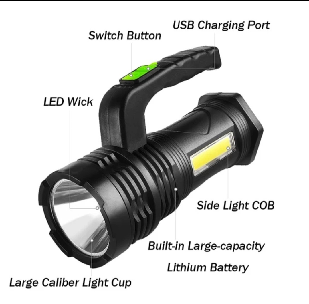 Powerful flashlight Portable USB Rechargeable High power led flashlights 4 Modes Ultra Bright Torch Searchlight Camping Lantern